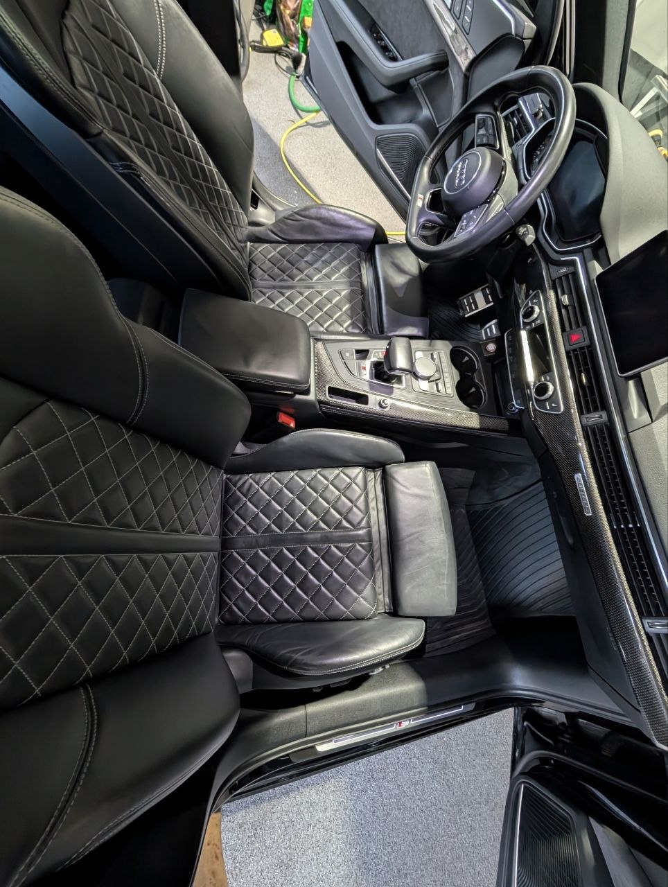 Car interior after detailing — like new