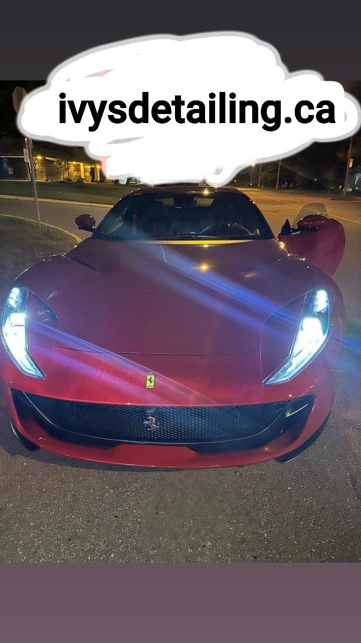 Ferrari exotic detail — showroom shine