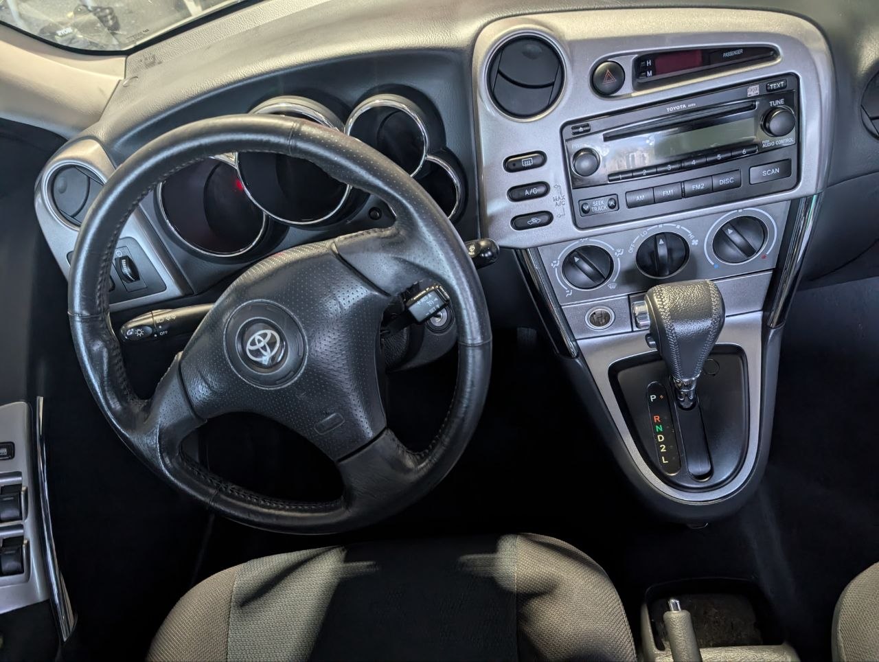 Toyota Matrix dashboard after — clean