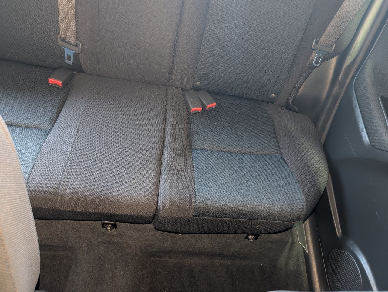 Toyota Matrix rear seat after — clean